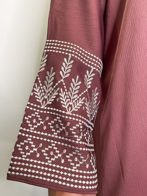 MULBERRY EMBROIDERED ABAYA