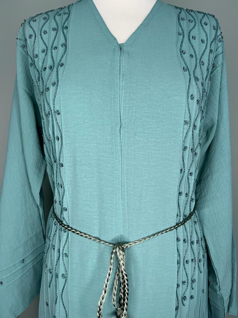 MINT BEADED ABAYA