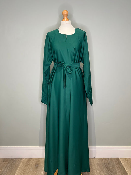 GREEN CLOSED ABAYA