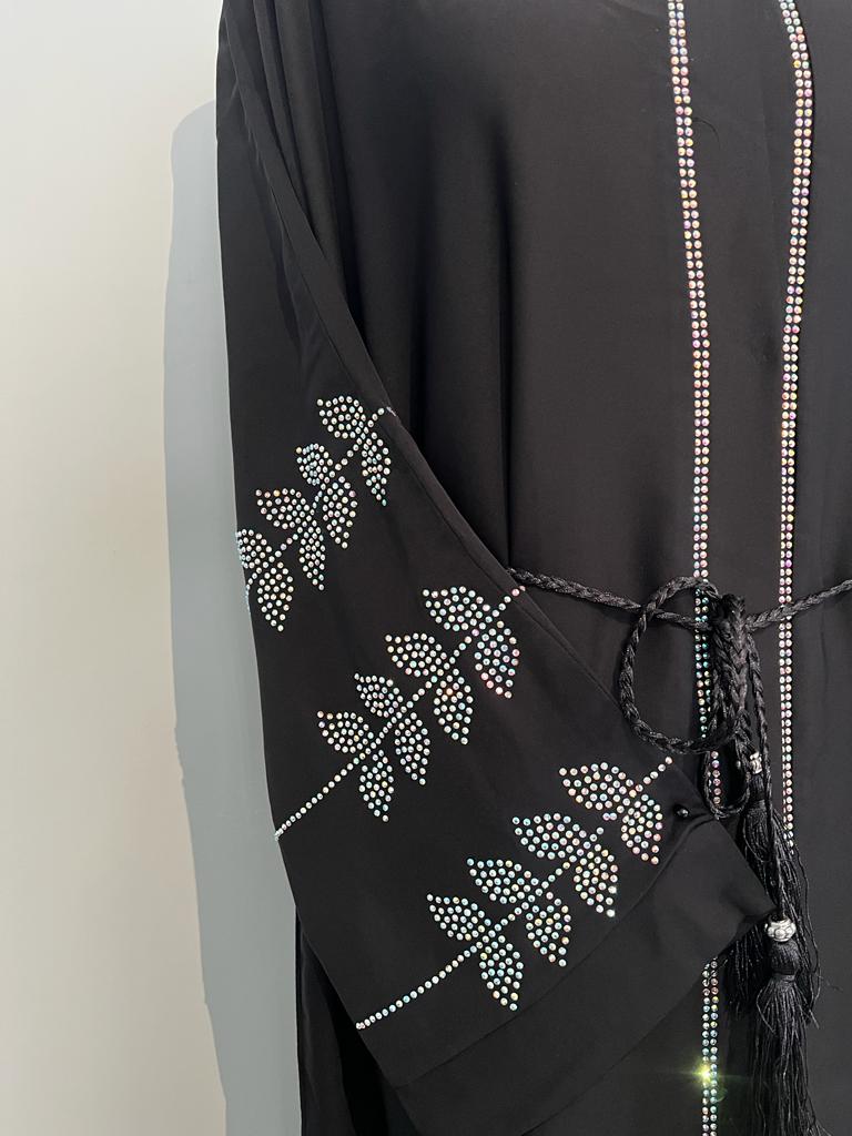 BLACK HOLOGRAPHIC ABAYA