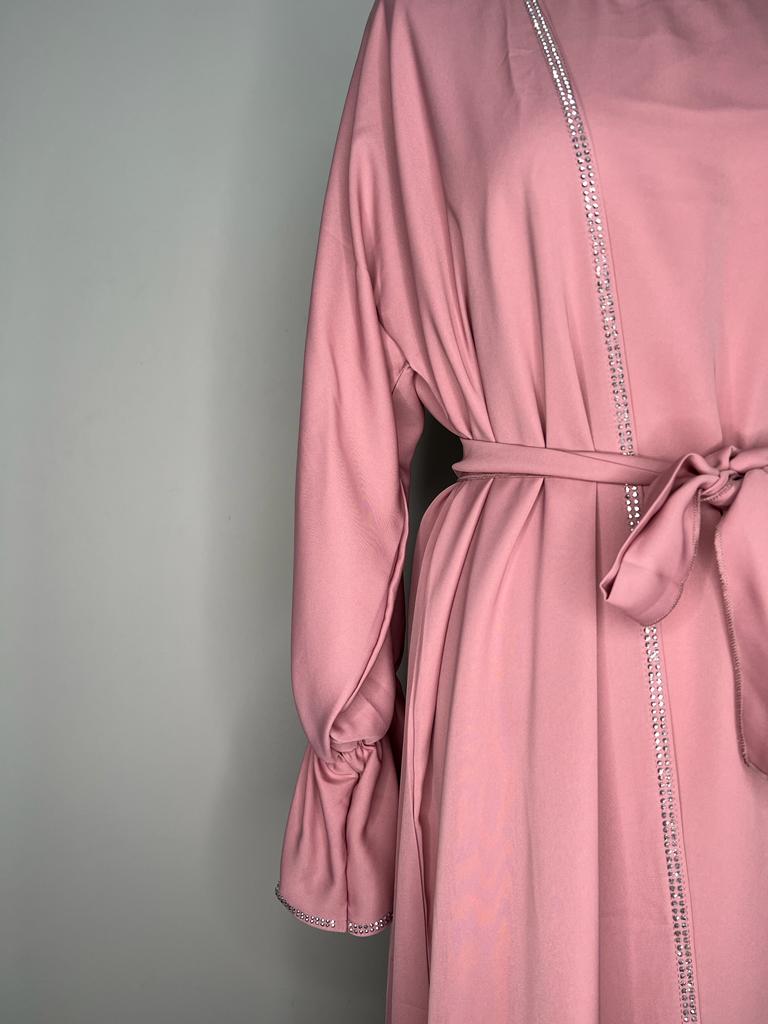 BABY PINK FOUR PIECE ABAYA