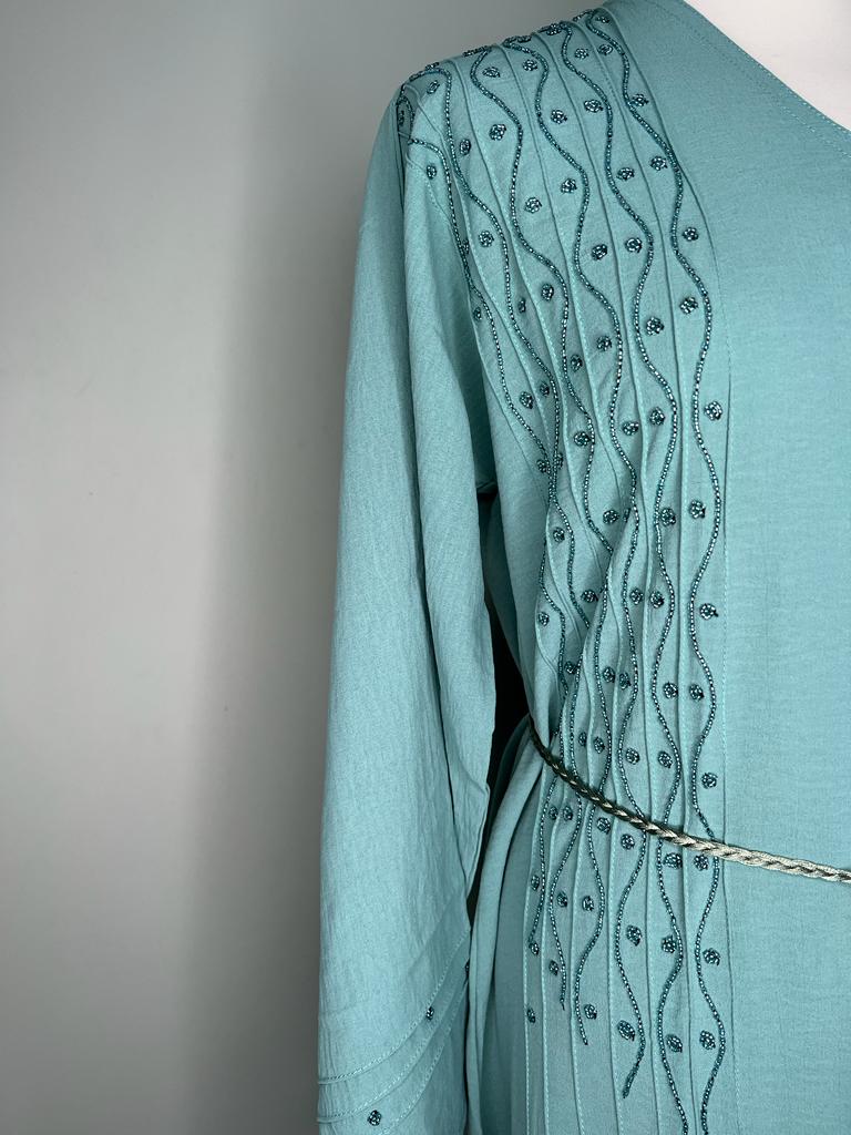 MINT BEADED ABAYA